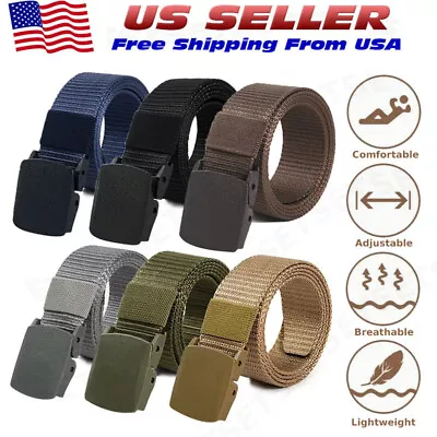 Men's Casual Military Tactical Belt Army Security Adjustable Quick Release Belt • $5.78