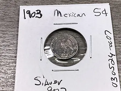 1903-Mexico SECOND REPUBLIC 5 Centavos Silver Coin-030524-0007 • $12.95