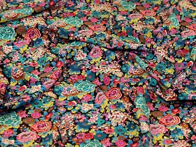 Liberty London Elysian Day Kensington Silk Crepe De Chine Fabric - Per Metre • £53.99