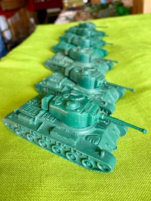 Vintage Lot Set Of 6 Original MARX Battleground Desert Fox 41 Dark Green US ARMY • $89.96