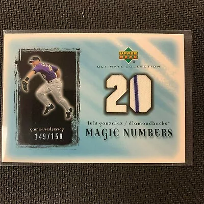 Luis Gonzalez 2001 Ultimate Collection Magic Numbers Game Jersey #MNLG 149/150 • $7.99