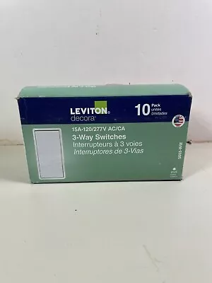 Leviton Decora 3-Way Switches 15A 120/277V 5603-WM 10 Pack White • $29.95