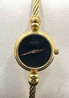 Vtg Gucci Quartz Gold Tone '2700.2.L' Stainless Ladies Swiss Watch - Running • $220