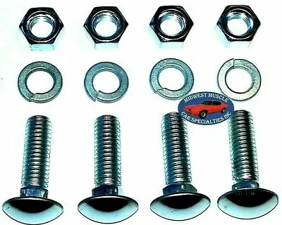 Ford 7/16x1-1/2  Stainless Capped Round Head Front Rear Bumper Bolt Bolts 4pcs B • $18.31