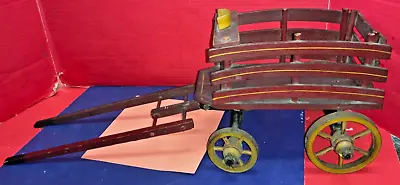 Vintage American Salesman Sample Mini Wooden Hay Wagon - Replica? - AS IS • $300