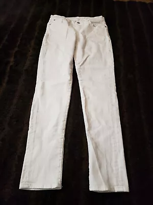 7 For All Mankind Slim Womens Size 28 White Denim Cigarette Jeans • $10.88