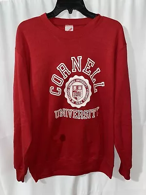 Vintage Cornell University Red Sweatshirt XL Made In USA Distressed • $35