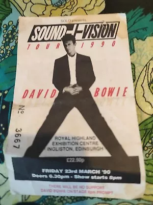 David Bowie Sound And Vision Tour Ticket 23.03.1990  Edinburgh Good Condition  • £13.99