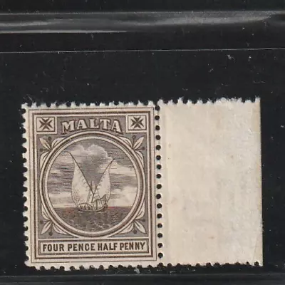 MALTA   QV  1899  Sg 32   4.5d   Sepia   Wmk. Crown CA   MNH   - A2962 • $12.43