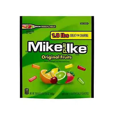 Mike N' Ike Original Fruit Chewy Candy BULK 1.8 Lbs Resealable Bag FREE SHIP • $16.99