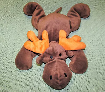 1998 Ty Moose Pillow Pets Pal Antlers Vintage Plush Brown Stuffed Animal 14  • $14.99