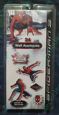 Spiderman3 Marvel 24-Peel & Stick Reusable Wall Decals Appliqués *New* • $9