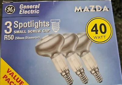 R50 Screw In Spotlight Bulbs 40 Watt (2) 50mm Diameter • £7.50