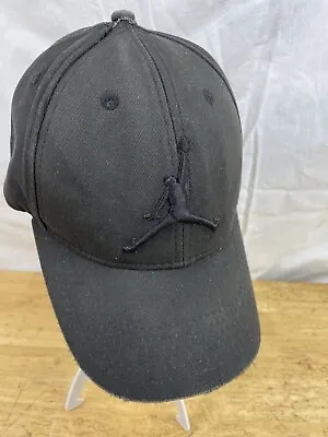 Nike Air Jordan Hat Mens One Size Black Baseball Cap Embroidered Jump Man • $15