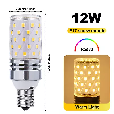 E14/27/12/17 B15/22 LED Corn Light Bulb 16W Candelabra Ceiling Fan Lamp Daylight • $7.99