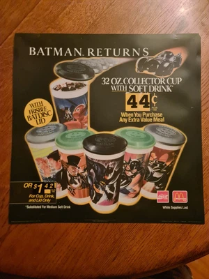 $22.95 • Buy 1992 Mcdonalds Batman Returns Translite