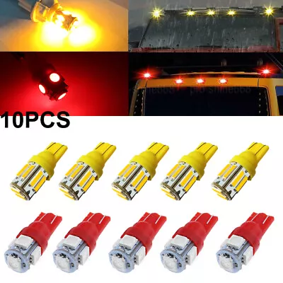 10X Cab Roof Running Marker Light Amber Red T10 LED Bulb For 03-2009 Hummer H2 • $9.59