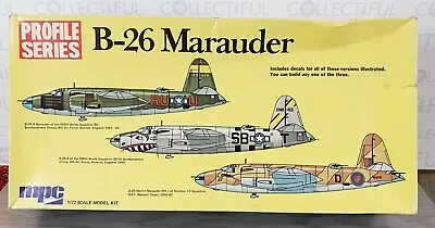 Mpc - Profile Series - B-26 Marauder Bomber - 1:72 Kit - Sealed Bag 🔥b9 • $13.99