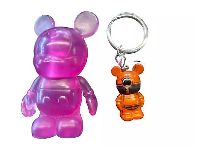 Clear Series Pink Mickey Disney Vinylmation Collectible Figure 3” / Key Ring Lot • $10.99