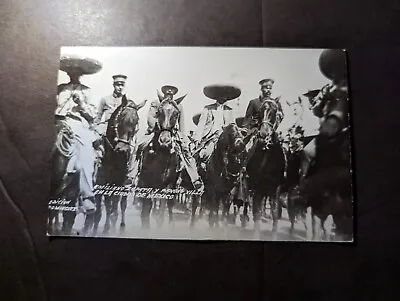 Mint Mexico PPC Postcard Mexican Revolution General Zapata In Mexico City • $500