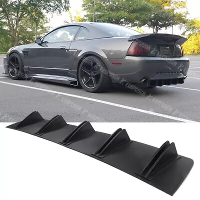 For Ford Mustang GT 10 Fins Rear Diffuser Bumper Lip Splitter Spoiler Body Kit • $39.29