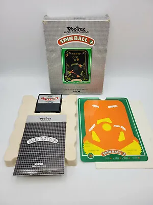 🌟 SPINBALL GCE Vectrex  Complete CIB Game Manual Overlay Box Authentic!  • $69.99