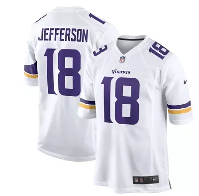 #18 Justin Jefferson Stitched Unofficial  Jersey Minnesota Vikings Size Men’s L • $4.25