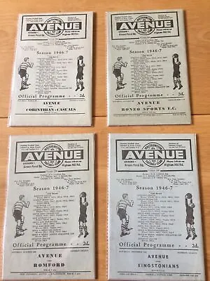 Walthamstow Avenue  (Isthmian League) 1946/47 (4 In Total) EXCELLENT CONDITION • £55