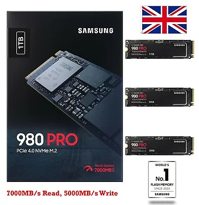 £147.99 • Buy Samsung 980 PRO 2TB 1TB 500 GB Heatsink PCIe 4.0 Gaming SSD M.2 PC PS5 7000 MB/s