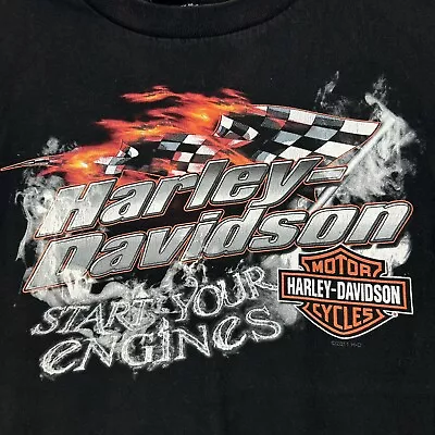 Harley Davidson Sz S T Shirt Indy West Home Of Indianapolis 500 Indiana Black • $18.99