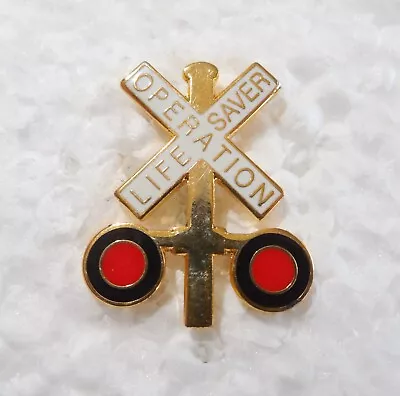 Operation Lifesaver Train Rail Safety Enamel Hat Lapel Pin Pinback Union Pacific • $7.99