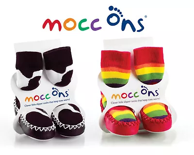 £10.75 • Buy Mocc Ons Moccasin Slipper Socks For Toddlers - FREE P&P **CLEARANCE**
