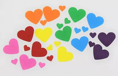 Rainbow Card Hearts Card Making Craft Embellishments Scrapbook Love Hearts • £1.25