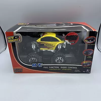 NEW BRIGHT RC Yellow VW BEETLE BUGGY #2424 27 MHz 100Ft Range SEALED 1/16 • $87.96