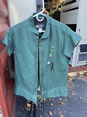 MENS - XXL Chivalry Sports Pirate GREEN VEST Peasant COSTUME Renaissance Lords • $55