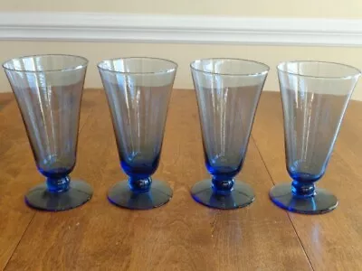 Mikasa Domain Blue Iced Tea Glasses Lot Of 4 • $24
