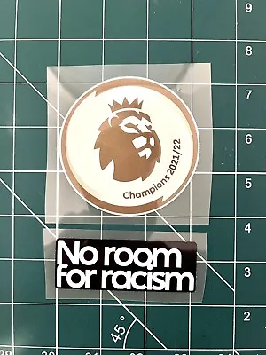 £6 • Buy Manchester City 21/22 Premier League/ No Room For Racism Winners Patch Set 