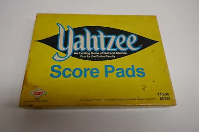 Vintage Yahtzee Score Pads 1973 Challenge Yahtzee Preowned In Original Box • $9.95