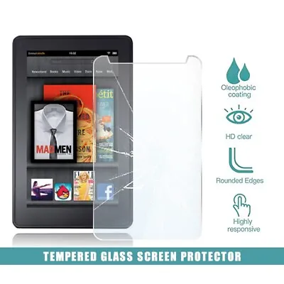 Amazon Fire 7 9th Gen/Fire7 7th Gen-Tablet Tempered Glass Screen Protector Cover • £3.99