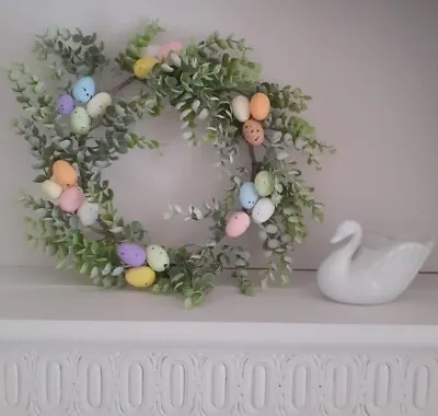 Easter Egg Wreath Farmhouse Cottage Cottagecore French Country Shabby Chic (NEW) • £9.50