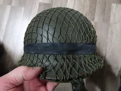 Rare Orig WW2 M1 Helmet  Set For Airborne - Paratrooper  With 3 Bales • $29