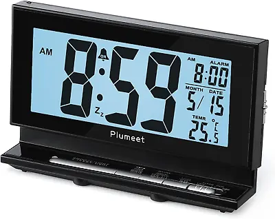 Plumeet Smart Night Light Digital Alarm Clock With Indoor Temperature Battery  • $25.94