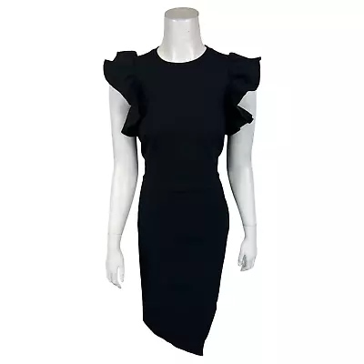 All Worthy Hunter McGrady Women's Structured Knit Dress Solid Black X-Small Size • $16.25