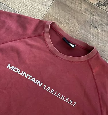 £9.50 • Buy Mountain Equipment Mens Red Short Sleeve T-Shirt UK Size L Great Condition