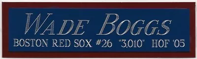 Wade Boggs Red Sox Nameplate Autographed Signed Baseball-bat-jersey-photo-cap • $10