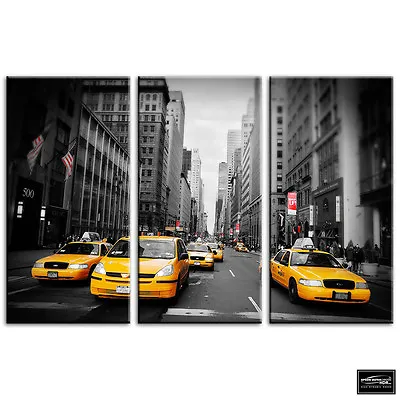 £24.99 • Buy New York NYC Taxi Cab   City BOX FRAMED CANVAS ART Picture HDR 280gsm