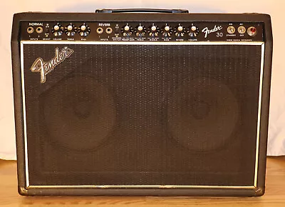 Vintage 1980 Fender 30 30 Watt All Tube Guitar Amplifier 2x10  Combo • $975