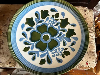 Vintage MCM Royal Ironstone Blue Green Damsel Daisy Pattern Serving PLATTER EXC! • $29.99