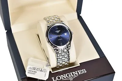 LONGINES Flagship Automatic Stainless Steel Blue Dial Mens Watch L4.874.4.96.6 • £1079.99