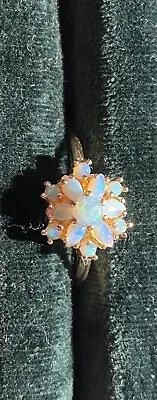 Antique 14k Gold Fire Opal Pendant Ring BEAUTIFUL! • $350